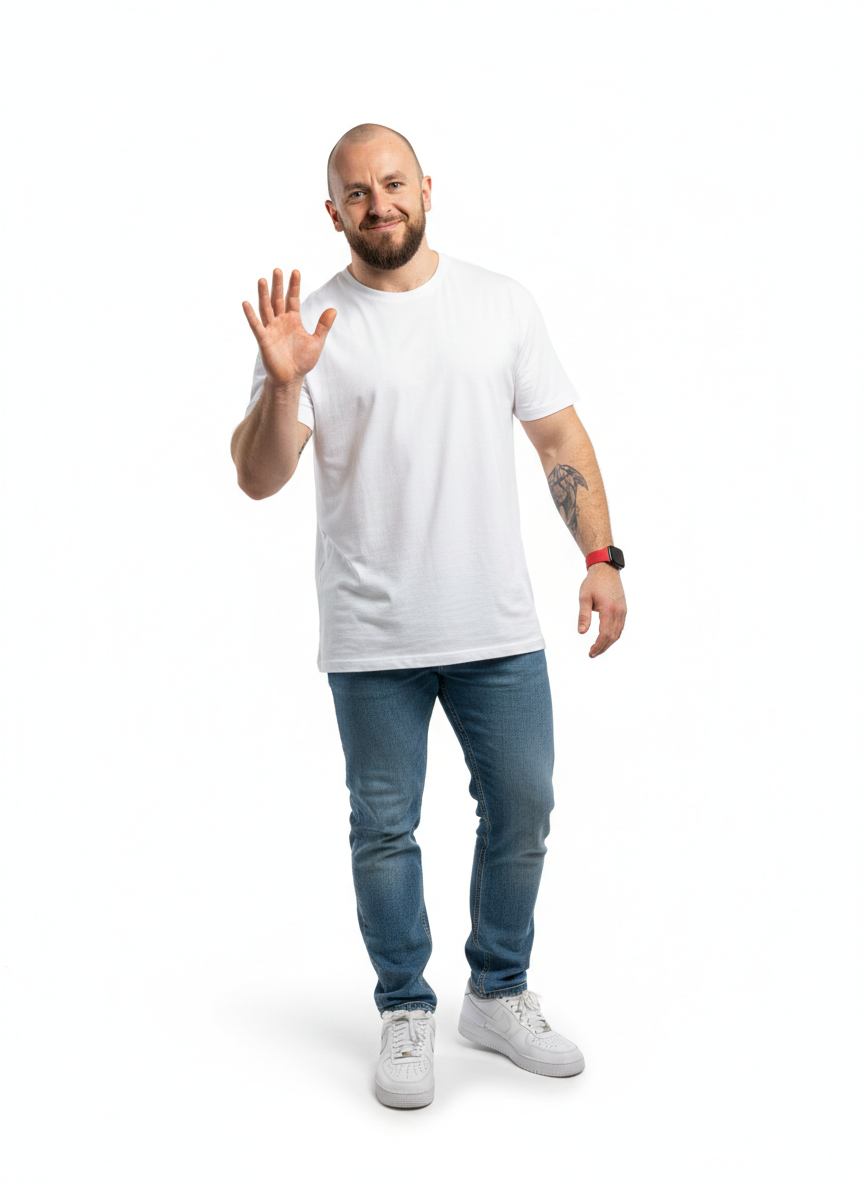 James looking sheepish